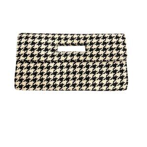Gap Black & White Houndstooth Rectangle Clutch Bag